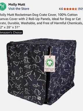 Like New Molly Mutt Dog Crate Cover 42"